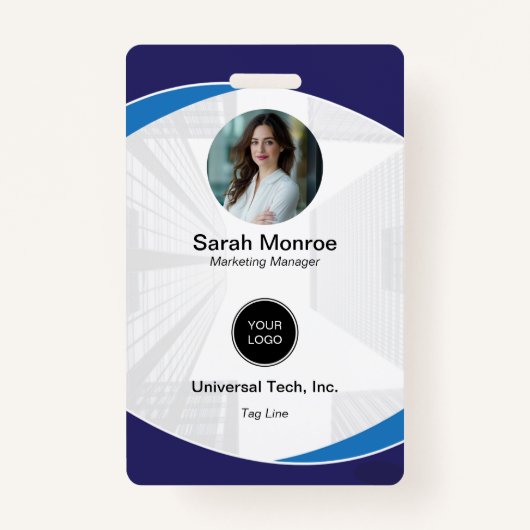 Badge Code de sécurité de la barre de logo de l'entrepri (Devant)