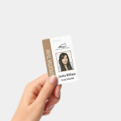 Badge Code de sécurité des employés d'entreprise Beige p (Manuel / portable)