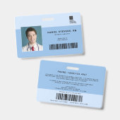 Badge Code d'état-major Médicale Duotone + Code-barres h (Recto et verso)