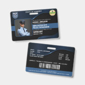 Badge Code d'identification personnel de police (Avant & arrière)