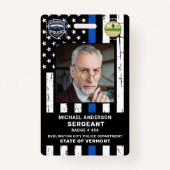 Badge Code du département du logo photo personnalisé de (Devant)