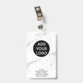 Badge Code du logo de l'infirmière en marbre (Arrière avec clip)