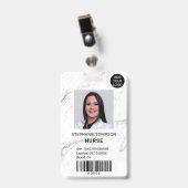 Badge Code du logo de l'infirmière en marbre (Avant avec clip)