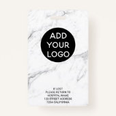 Badge Code du logo de l'infirmière en marbre (Dos)