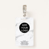 Badge Code du logo de l'infirmière en marbre (Dos avec clip)