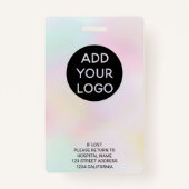 Badge Code du logo de l'infirmière holographique profess (Dos)