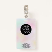 Badge Code du logo de l'infirmière holographique profess (Dos avec clip)