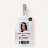 Badge Code du logo de l'infirmière holographique profess (Devant avec clip)