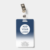 Badge Code du logo de l'infirmière photo bleu marine (Dos avec clip)