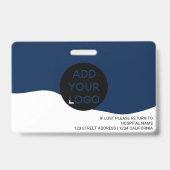 Badge Code du logo de l'infirmière professionnelle bleu  (Dos)