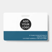 Badge Code du logo de l'infirmière professionnelle en bl (Arrière)