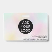 Badge Code du logo photo de l'infirmière professionnelle (Arrière)