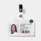 Badge Code du logo photo de l'infirmière professionnelle (Avant avec clip)