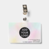 Badge Code du logo photo de l'infirmière professionnelle (Arrière avec clip)