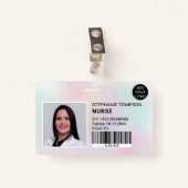 Badge Code du logo photo de l'infirmière professionnelle (Devant avec clip)
