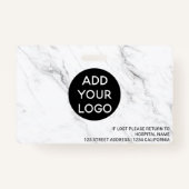 Badge Code du logo photo de l'infirmière professionnelle (Dos)