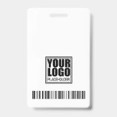 Badge Code du logo photo de sécurité Modèle noir et blan (Arrière)