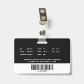 Badge Code du service de police (Arrière avec clip)