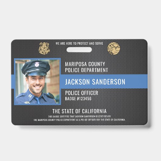 Badge Code employé de l'application de la loi de police (Avant)