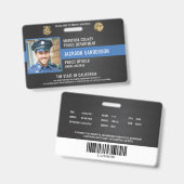 Badge Code employé de l'application de la loi de police (Avant & arrière)