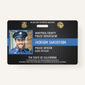 Badge Code employé de l'application de la loi de police  (Devant)