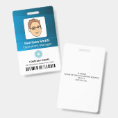 Badge Code Employé Du Gestionnaire De La Société Avec Lo (Recto et verso)