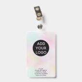 Badge Code logo photo infirmière holographique professio (Arrière avec clip)