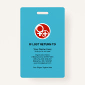 Badge Code Modèle photo de la société Blue Shade Yellow (Dos)