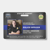 Badge Code photo de l'agent de police (Front)