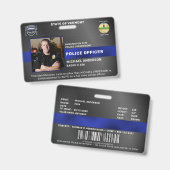 Badge Code photo de l'agent de police (Front & Back)