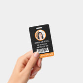 Badge Code photo de l'école ou de l'entreprise Orange No (Manuel / portable)