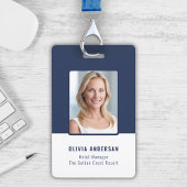 Badge Code photo de l'employé de la Marine Sécurité de l