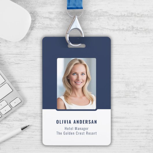 Badge Code photo de l'employé de la Marine Sécurité de l