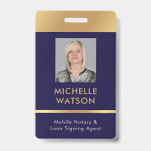 Badge Code photo de l'employé de l'agent de signature de (Avant)