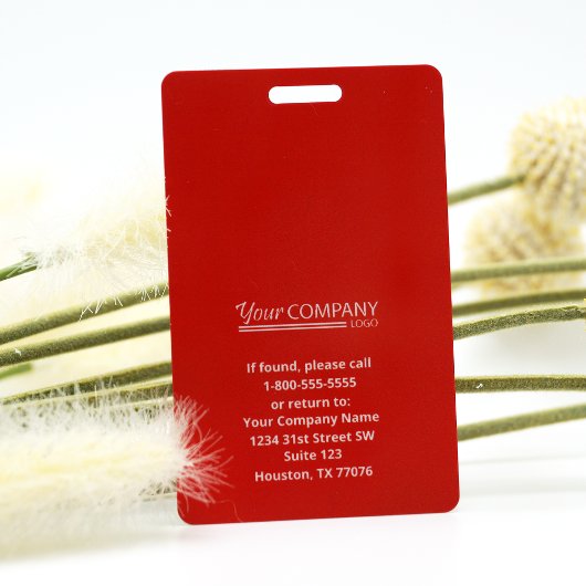 Badge Code photo de l'employé de l'entrée du logo rouge