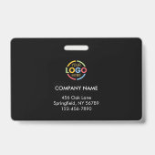 Badge Code photo de l'employé de l'entreprise minimalist (Dos)