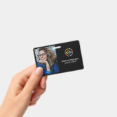 Badge Code photo de l'employé de l'entreprise minimalist (À main)