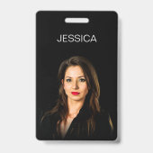 Badge Code photo de l'employé de l'entreprise minimum no (Face)