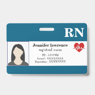 Badge   Code photo de l'employé Médical en promo 