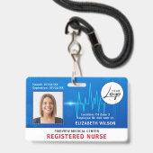 Badge Code photo de l'employé Médicale de l'hôpital de l (Avant avec lanière)