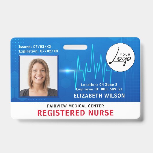 Badge Code photo de l'employé Médicale de l'hôpital de l (Avant)