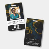 Badge Code photo de l'employé Médicale personnalisé (Avant & arrière)