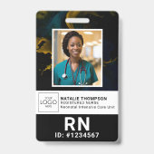 Badge Code photo de l'employé Médicale personnalisé (Avant)