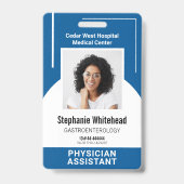 Badge Code photo de l'employé Médicale personnalisé Roya (Face)