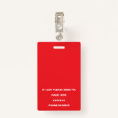 Badge Code photo de l'infirmière de la salle d'opération (Dos avec clip)