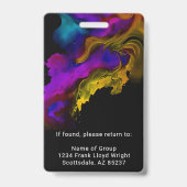 Badge Code photo de l'infirmière inscrite en soins de sa (Arrière)