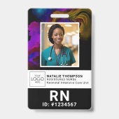 Badge Code photo de l'infirmière inscrite en soins de sa (Avant)