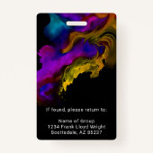 Badge Code photo de l'infirmière inscrite en soins de sa (Dos)