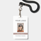 Badge Code photo employé de l'entreprise (Avant avec lanière)