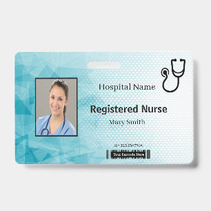 Badge Code photo Médicale géométrique Stethoscope